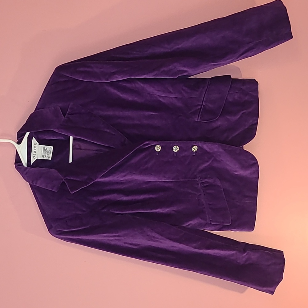 Women's Velvet Purple Blazer